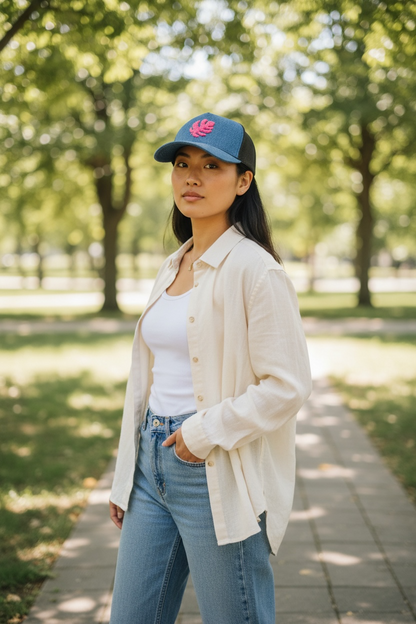 Fuzzy Monstera Trucker Hat