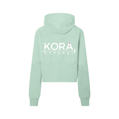 Monstera Diver Cropped Half-Zip Hoodie