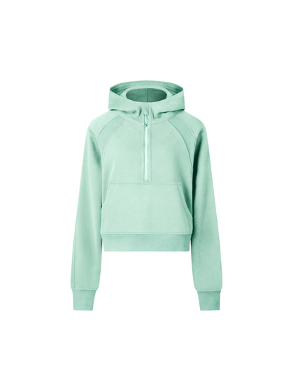 Custom Diver Cropped Half Zip Hoodie