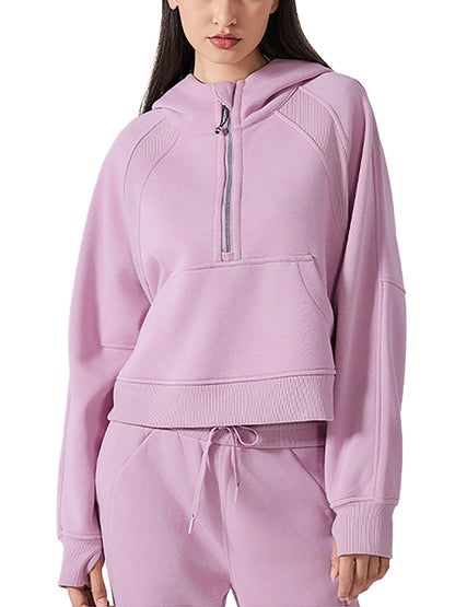 Custom Diver Cropped Half Zip Hoodie