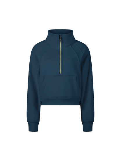 Custom Diver Cropped Half Zip Sweatshirt