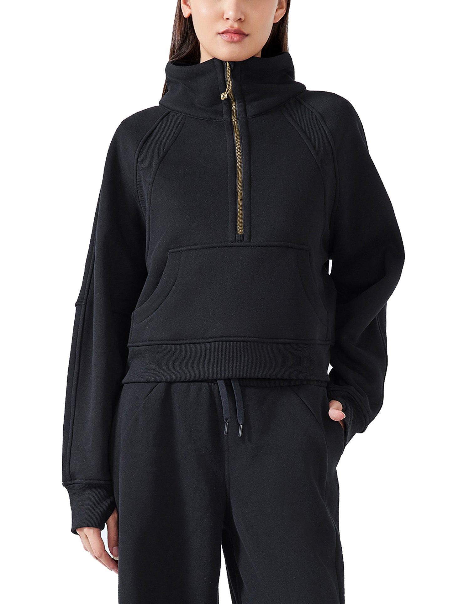 Custom Diver Cropped Half Zip Sweatshirt