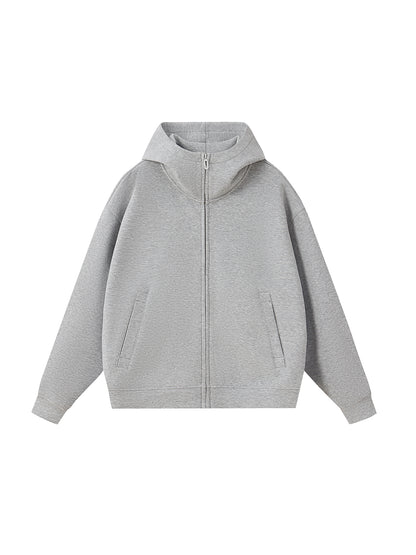 Custom Unisex Heavyweight High Neck Zip-Up Hoodie