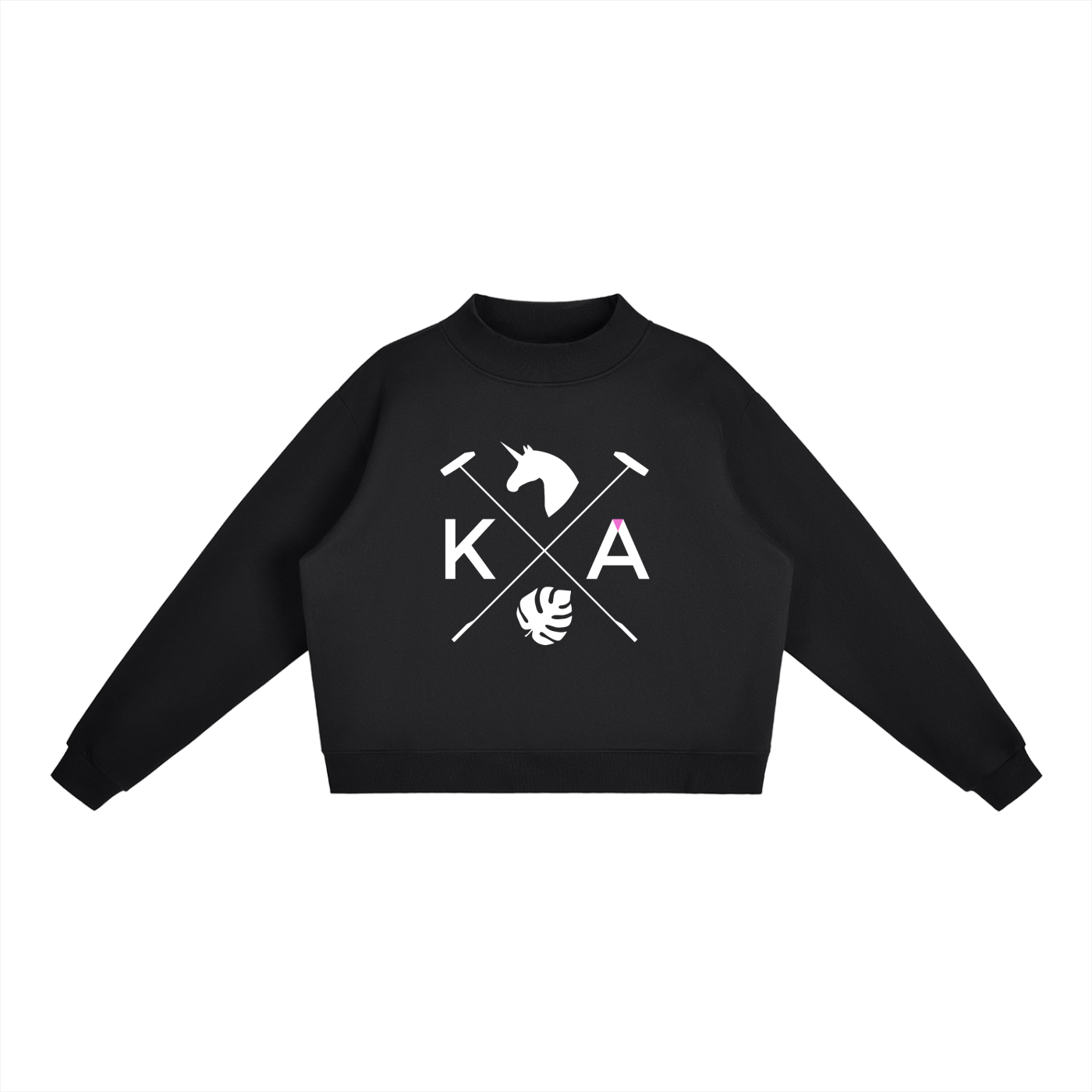 Year of the Unicorn Fleece Mock-Neck Crew Sweatshirt
