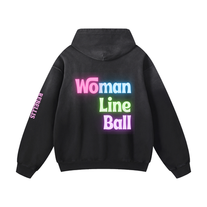 Rebellis x Kora Apparel | Woman - Line - Ball Sunfade Oversized Hoodie