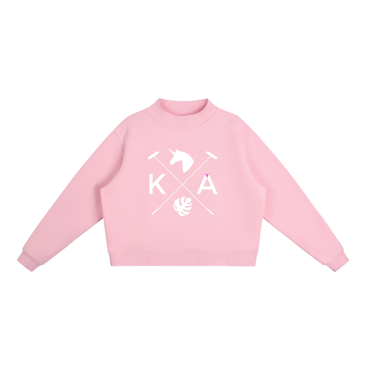 Year of the Unicorn Fleece Mock-Neck Crew Sweatshirt